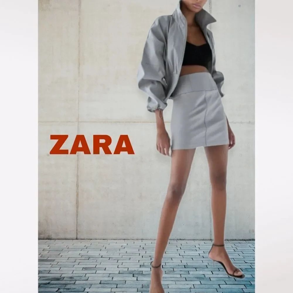 NWT ZARA Technical Water Repellent Midi Skirt M
